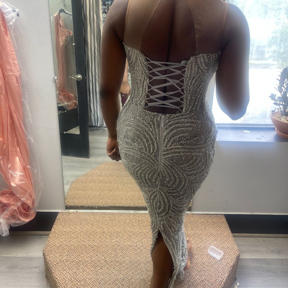 Custom Sparkly Bridal Reception Dress - Picture 6 of 6